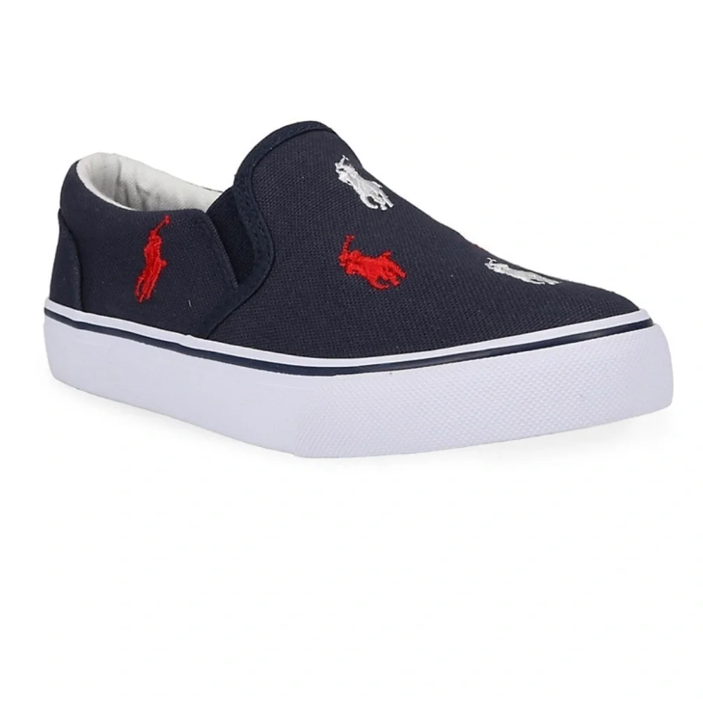 🖤🖤Polo Ralph Lauren Men’s Keaton Allover Pony Slip-On Sneaker